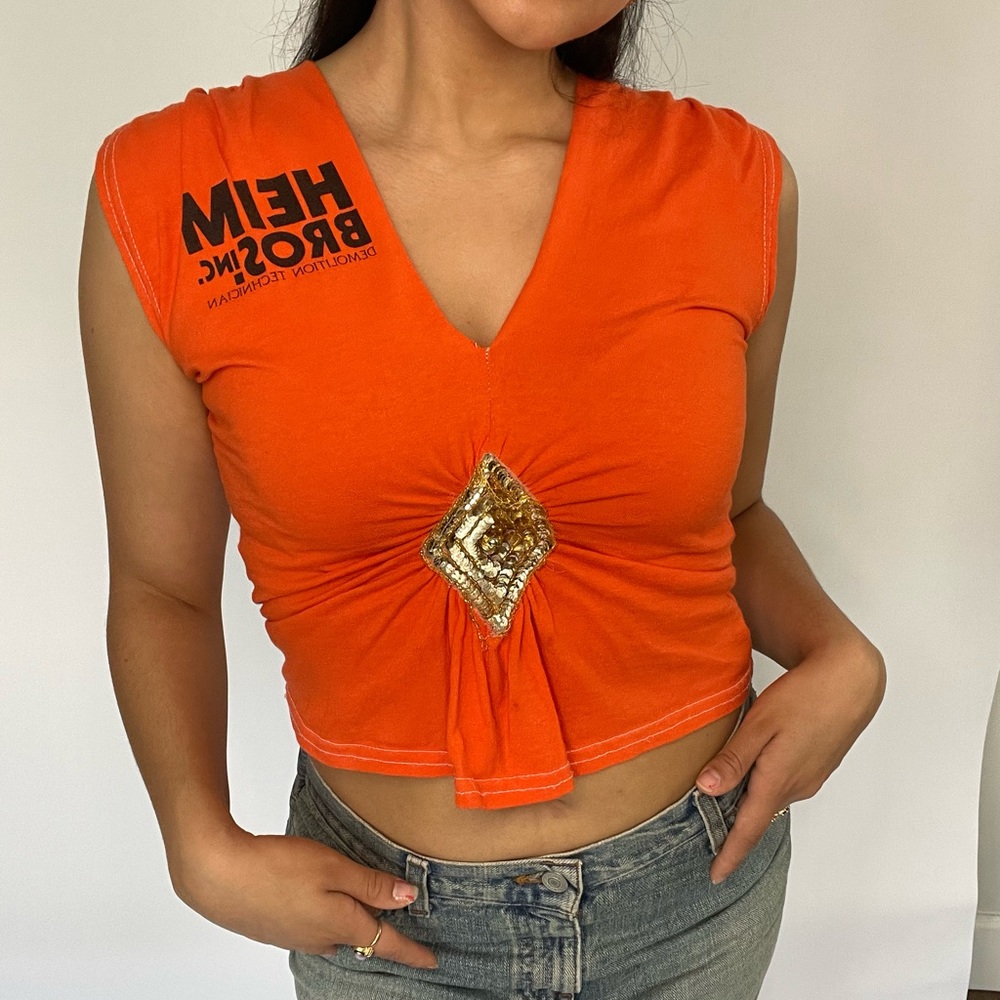 Reworked vintage style tee turned into this cute top